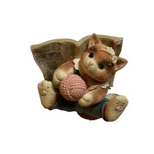 Vintage Calico Kittens Enesco 1997 "Head Over Heels Fur You" Figurine P. Hillman